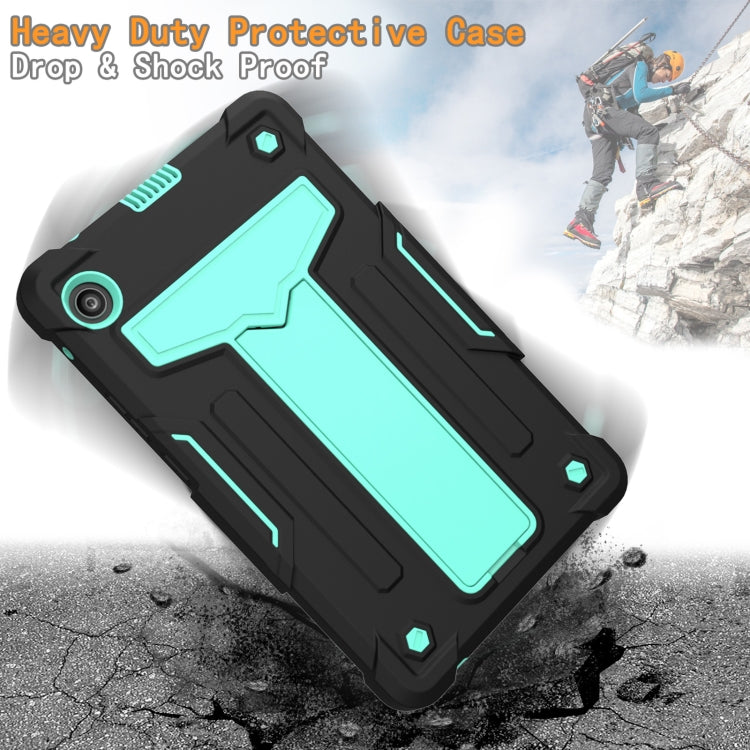 For Huawei MatePad T8 T-shaped Bracket Contrast Color Shockproof PC + Silicone Protective Case