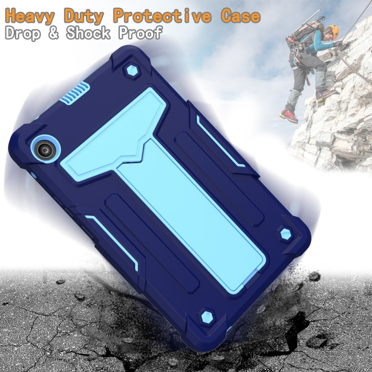 For Huawei MatePad T8 T-shaped Bracket Contrast Color Shockproof PC + Silicone Protective Case