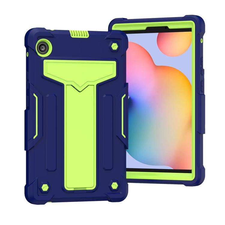 For Huawei MatePad T8 T-shaped Bracket Contrast Color Shockproof PC + Silicone Protective Case