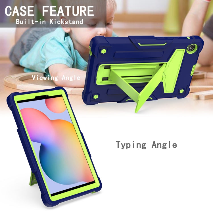 For Huawei MatePad T8 T-shaped Bracket Contrast Color Shockproof PC + Silicone Protective Case