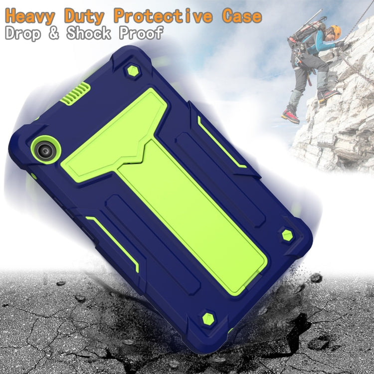 For Huawei MatePad T8 T-shaped Bracket Contrast Color Shockproof PC + Silicone Protective Case