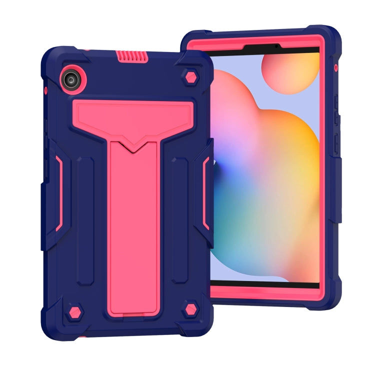For Huawei MatePad T8 T-shaped Bracket Contrast Color Shockproof PC + Silicone Protective Case