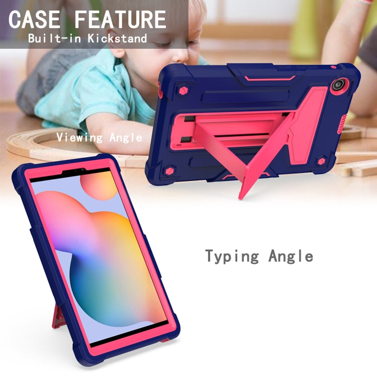 For Huawei MatePad T8 T-shaped Bracket Contrast Color Shockproof PC + Silicone Protective Case