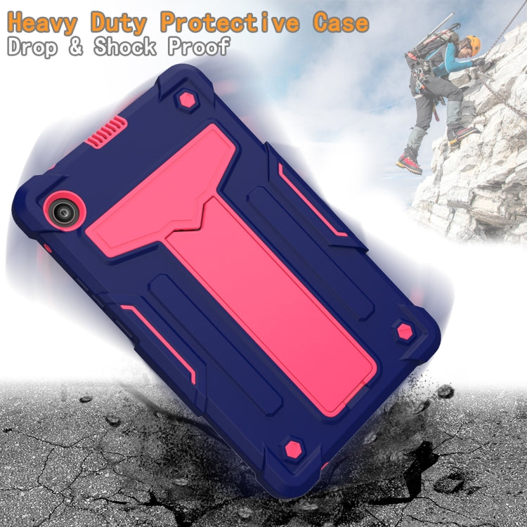 For Huawei MatePad T8 T-shaped Bracket Contrast Color Shockproof PC + Silicone Protective Case