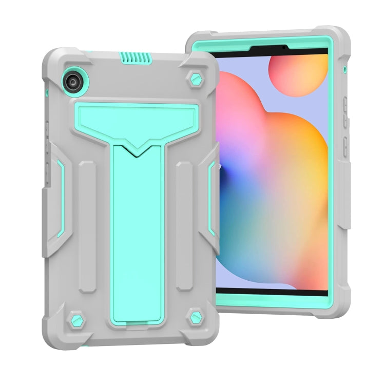 For Huawei MatePad T8 T-shaped Bracket Contrast Color Shockproof PC + Silicone Protective Case
