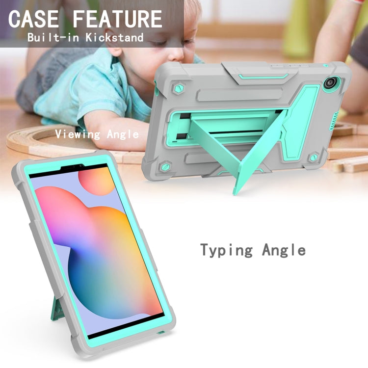 For Huawei MatePad T8 T-shaped Bracket Contrast Color Shockproof PC + Silicone Protective Case