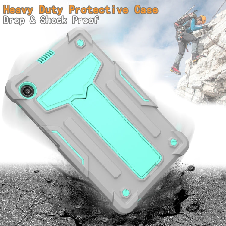 For Huawei MatePad T8 T-shaped Bracket Contrast Color Shockproof PC + Silicone Protective Case