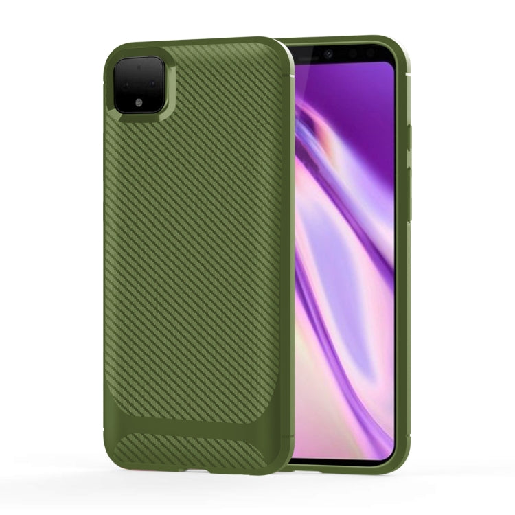 For OPPO Realme C11 Carbon Fiber Texture Shockproof TPU Protective Case