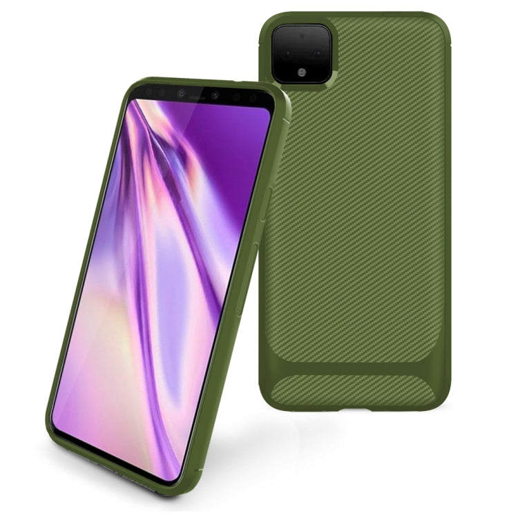 For OPPO Realme C11 Carbon Fiber Texture Shockproof TPU Protective Case