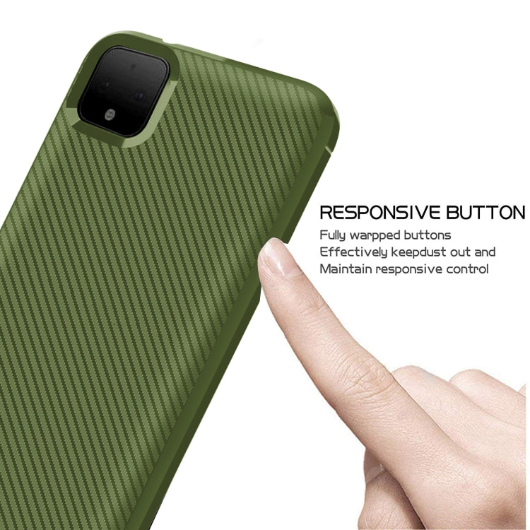 For OPPO Realme C11 Carbon Fiber Texture Shockproof TPU Protective Case