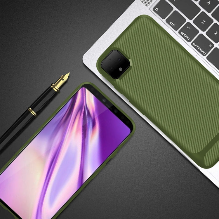 For OPPO Realme C11 Carbon Fiber Texture Shockproof TPU Protective Case