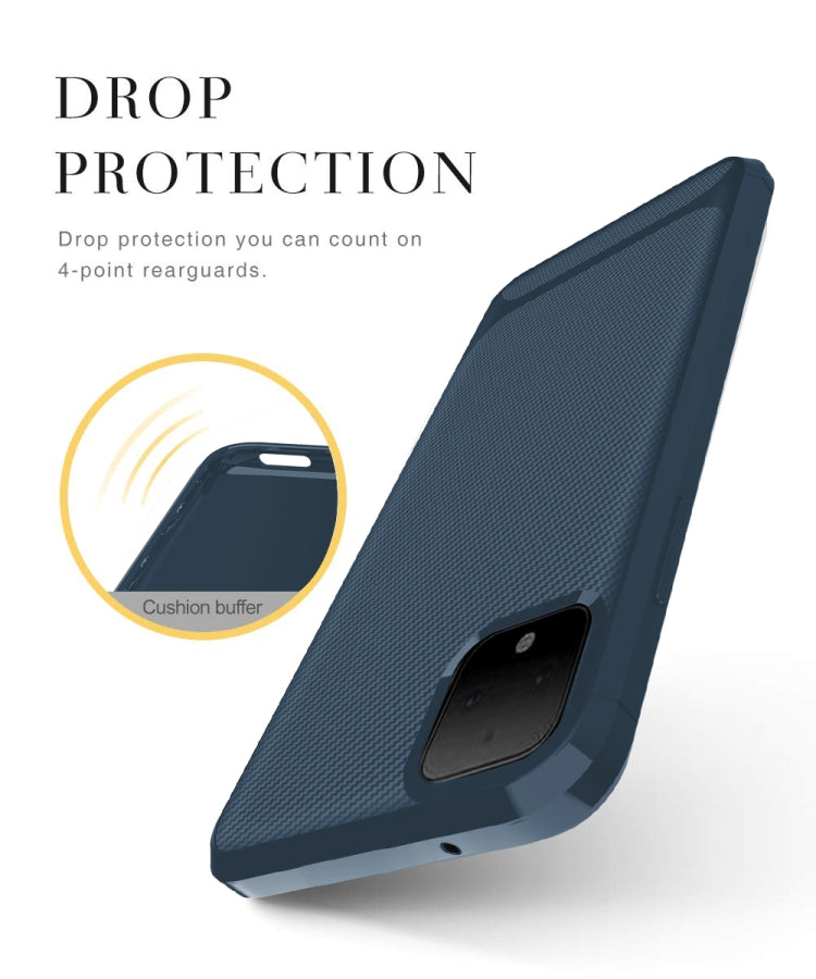 For OPPO Realme C11 Carbon Fiber Texture Shockproof TPU Protective Case