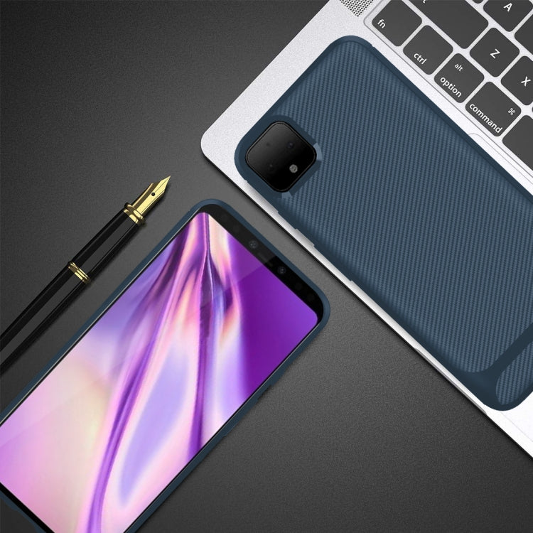 For OPPO Realme C11 Carbon Fiber Texture Shockproof TPU Protective Case