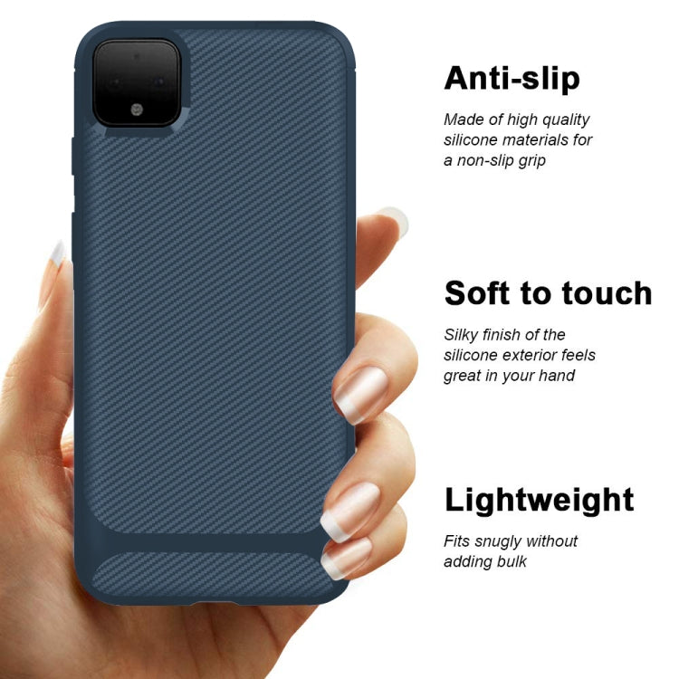 For OPPO Realme C11 Carbon Fiber Texture Shockproof TPU Protective Case