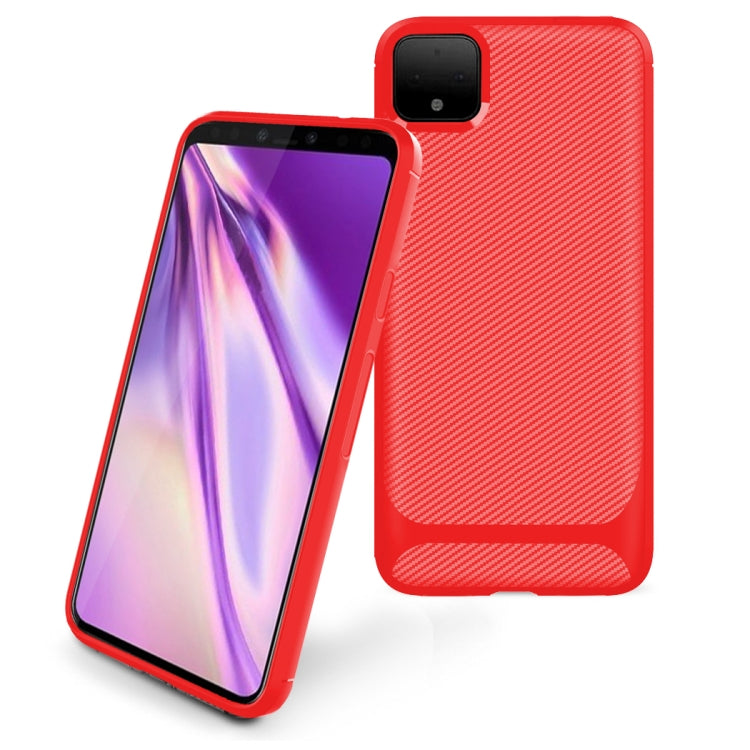 For OPPO Realme C11 Carbon Fiber Texture Shockproof TPU Protective Case