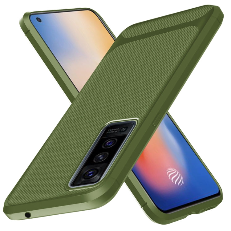 For vivo X50 Carbon Fiber Texture Shockproof TPU Protective Case