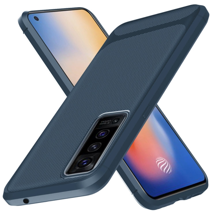 For vivo X50 Carbon Fiber Texture Shockproof TPU Protective Case