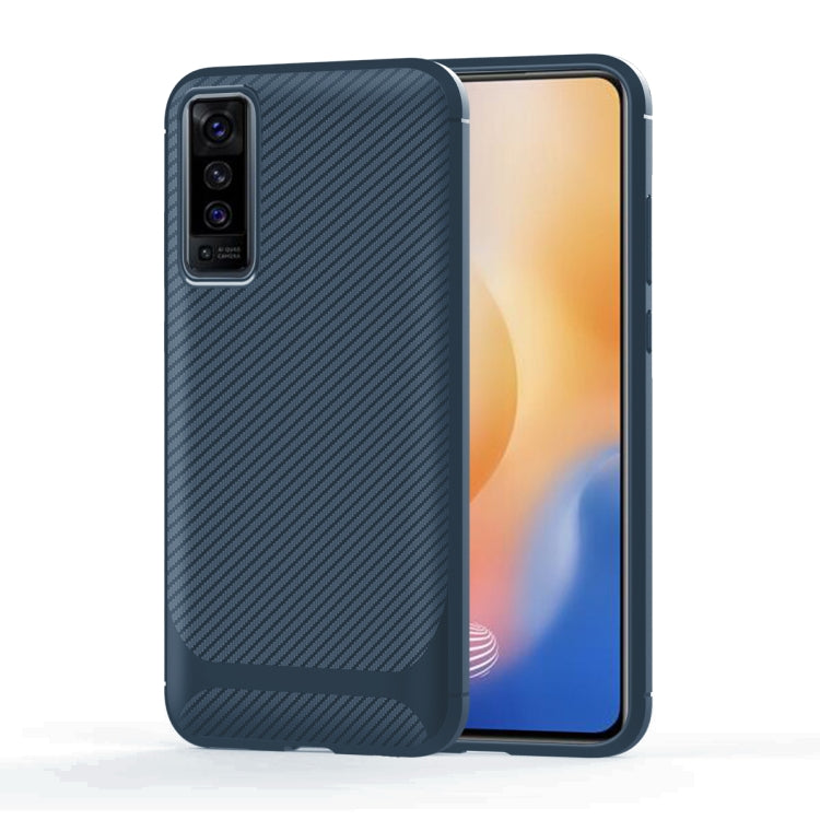 For vivo X50 Carbon Fiber Texture Shockproof TPU Protective Case