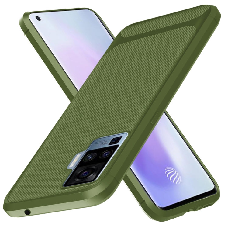 For vivo X50 Pro Carbon Fiber Texture Shockproof TPU Protective Case