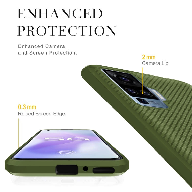 For vivo X50 Pro Carbon Fiber Texture Shockproof TPU Protective Case