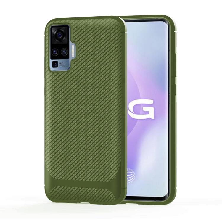 For vivo X50 Pro Carbon Fiber Texture Shockproof TPU Protective Case