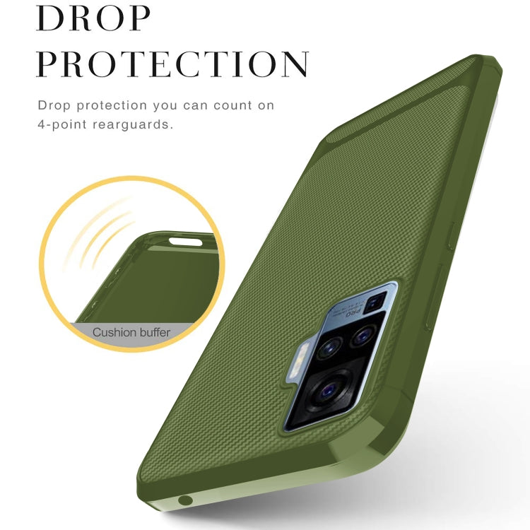 For vivo X50 Pro Carbon Fiber Texture Shockproof TPU Protective Case