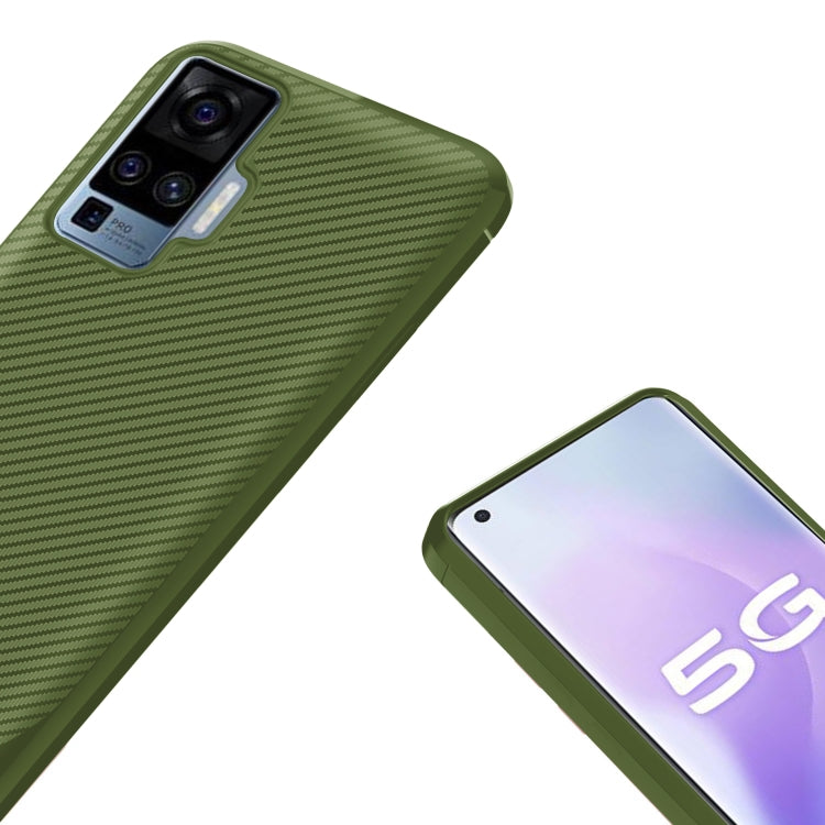 For vivo X50 Pro Carbon Fiber Texture Shockproof TPU Protective Case