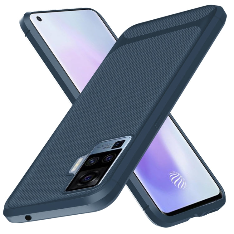 For vivo X50 Pro Carbon Fiber Texture Shockproof TPU Protective Case