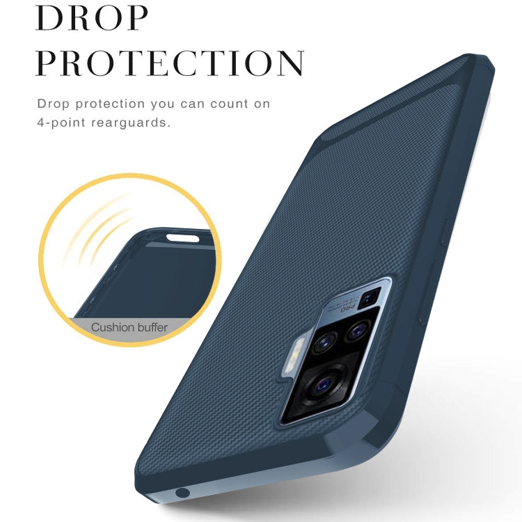 For vivo X50 Pro Carbon Fiber Texture Shockproof TPU Protective Case