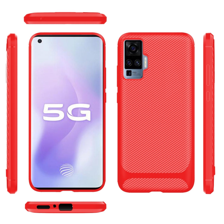 For vivo X50 Pro Carbon Fiber Texture Shockproof TPU Protective Case