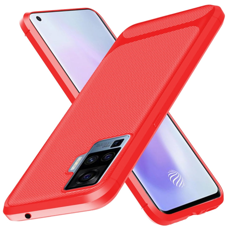 For vivo X50 Pro Carbon Fiber Texture Shockproof TPU Protective Case