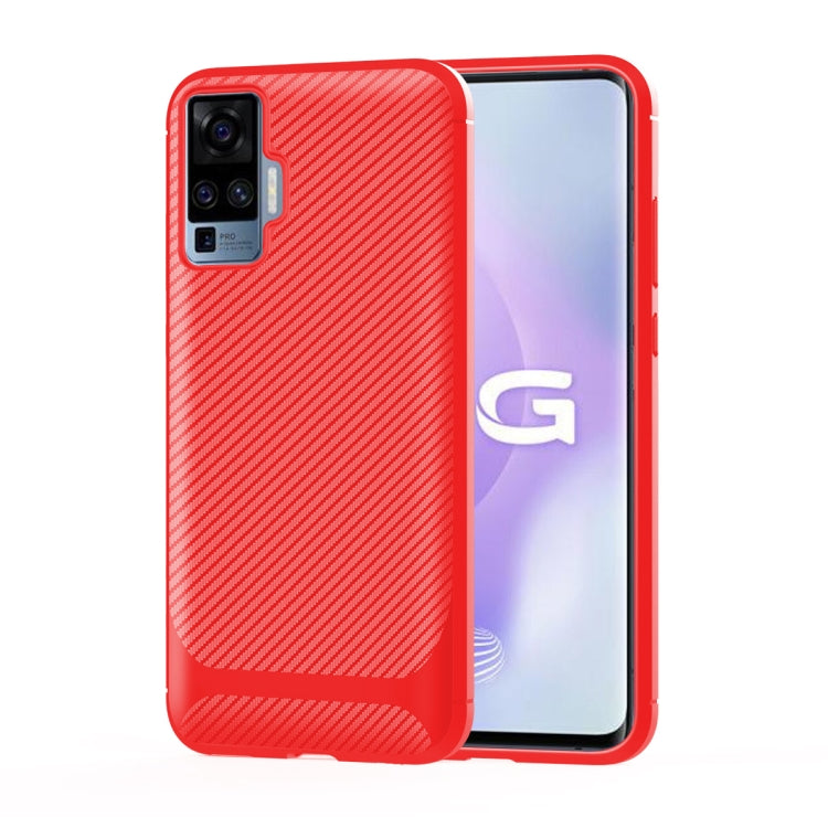 For vivo X50 Pro Carbon Fiber Texture Shockproof TPU Protective Case