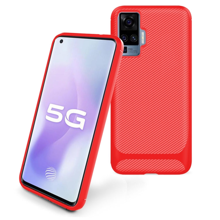 For vivo X50 Pro Carbon Fiber Texture Shockproof TPU Protective Case