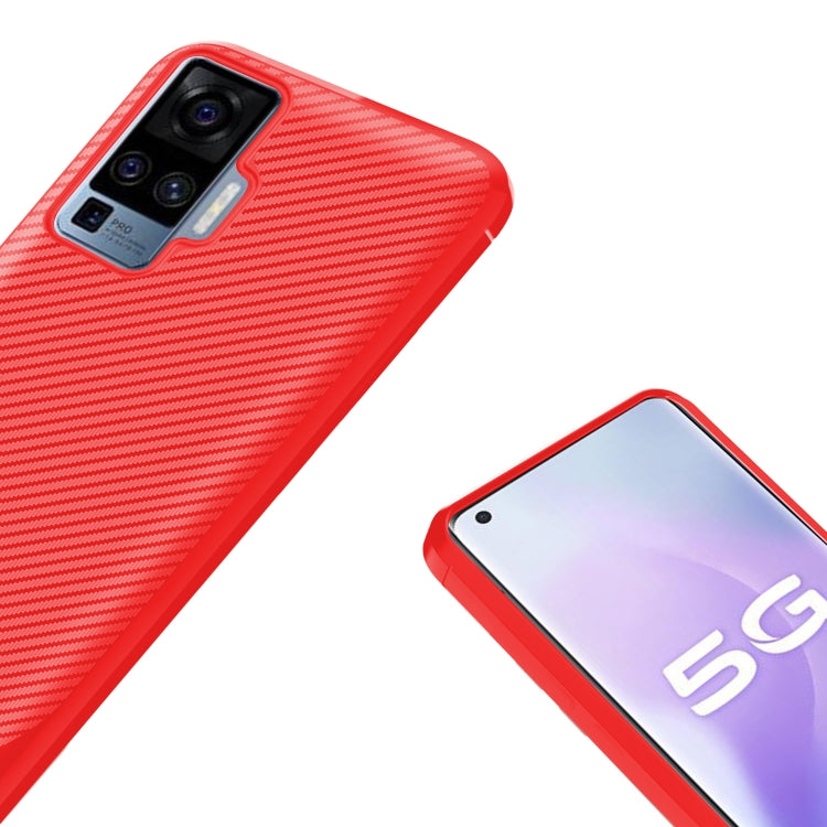 For vivo X50 Pro Carbon Fiber Texture Shockproof TPU Protective Case