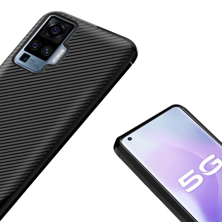 For vivo X50 Pro Carbon Fiber Texture Shockproof TPU Protective Case