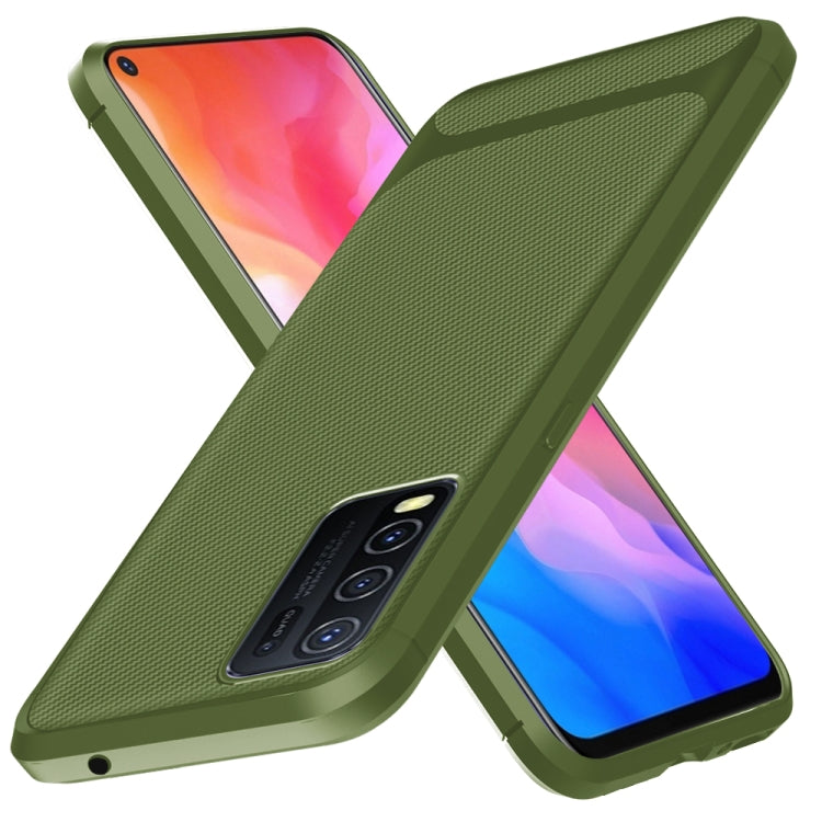 For vivo Y50 Carbon Fiber Texture Shockproof TPU Protective Case
