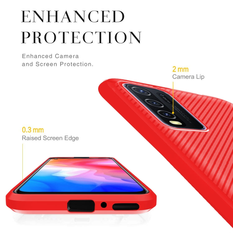 For vivo Y50 Carbon Fiber Texture Shockproof TPU Protective Case