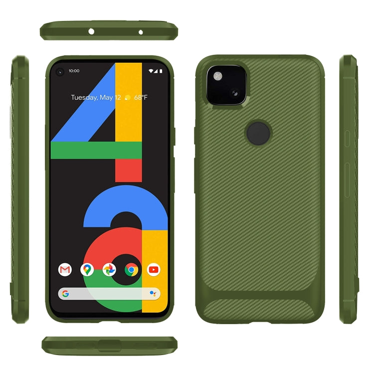 For Google 4A Carbon Fiber Texture Shockproof TPU Protective Case