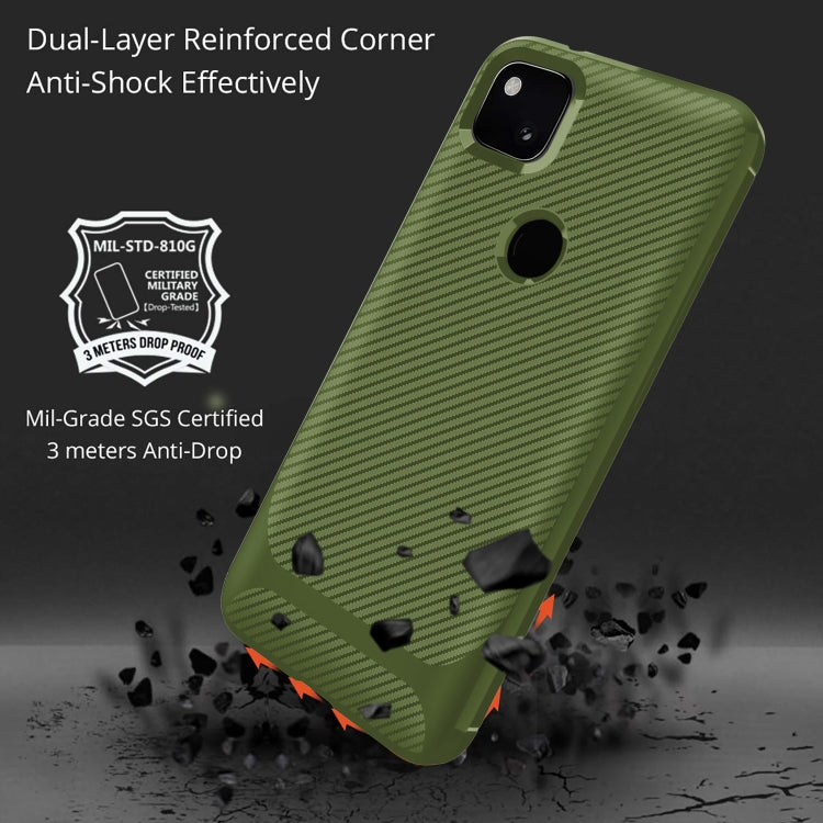 For Google 4A Carbon Fiber Texture Shockproof TPU Protective Case