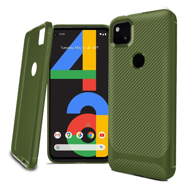 For Google 4A Carbon Fiber Texture Shockproof TPU Protective Case