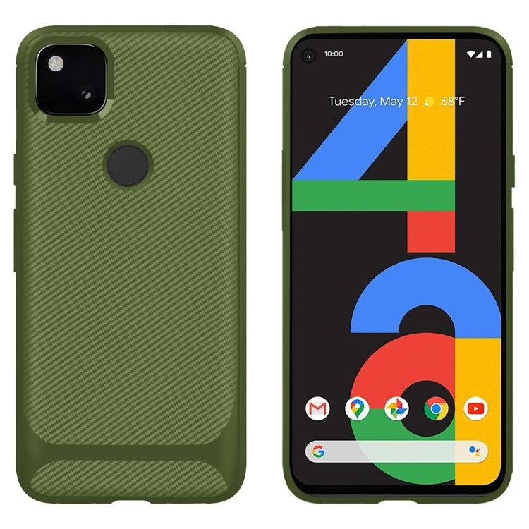 For Google 4A Carbon Fiber Texture Shockproof TPU Protective Case