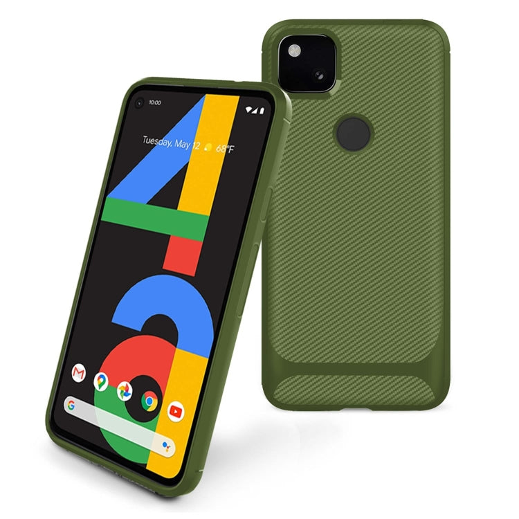 For Google 4A Carbon Fiber Texture Shockproof TPU Protective Case