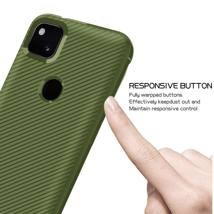 For Google 4A Carbon Fiber Texture Shockproof TPU Protective Case