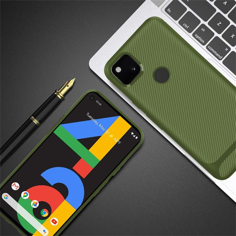 For Google 4A Carbon Fiber Texture Shockproof TPU Protective Case