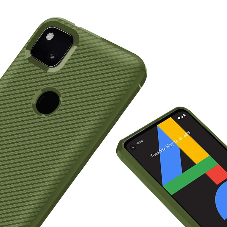 For Google 4A Carbon Fiber Texture Shockproof TPU Protective Case