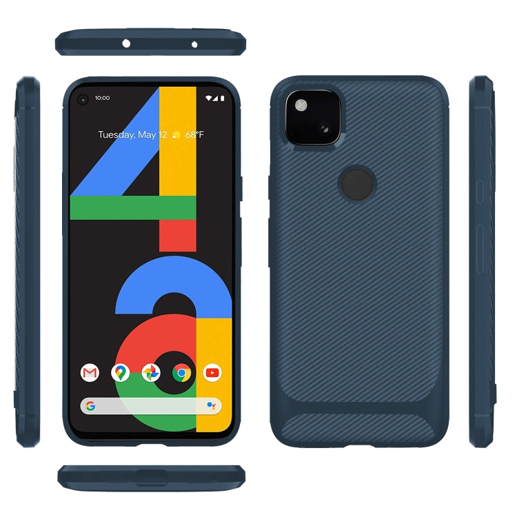 For Google 4A Carbon Fiber Texture Shockproof TPU Protective Case