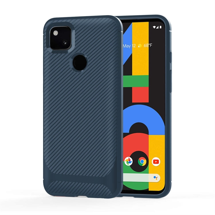 For Google 4A Carbon Fiber Texture Shockproof TPU Protective Case