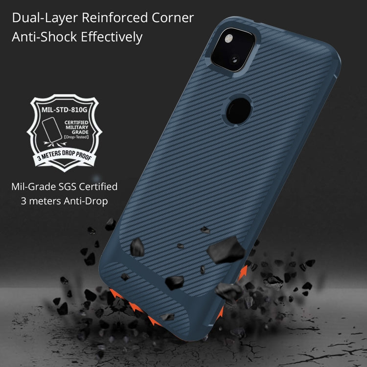 For Google 4A Carbon Fiber Texture Shockproof TPU Protective Case