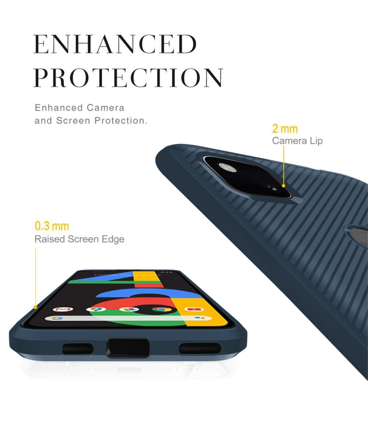 For Google 4A Carbon Fiber Texture Shockproof TPU Protective Case