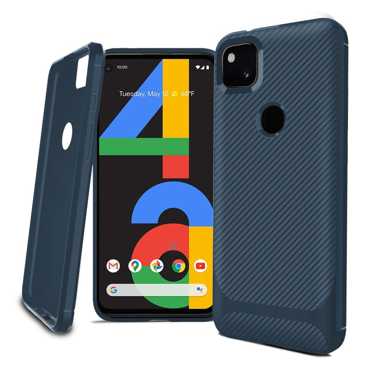For Google 4A Carbon Fiber Texture Shockproof TPU Protective Case